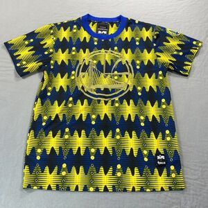 Golden State Warriors Shirt Mens Medium NBA Embroidered Rasta Two Hype Adult